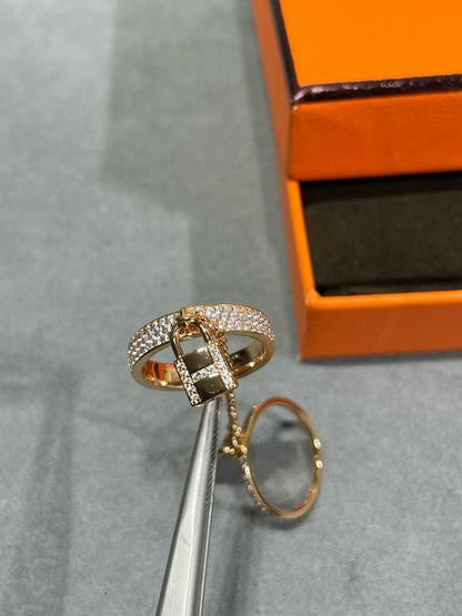 [Eterna Jewels]HM KELLY CLOCHETTE DOUBLE RING IN  WITH DIAMONDS