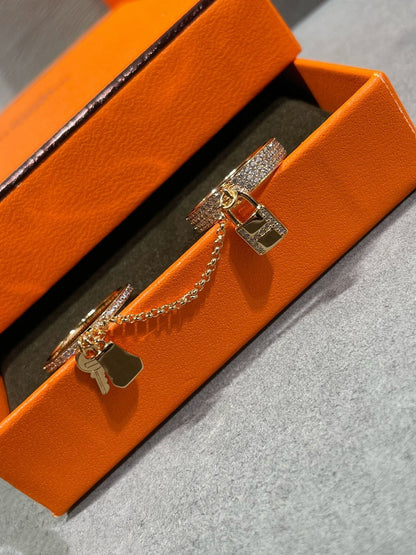 [Eterna Jewels]HM KELLY CLOCHETTE DOUBLE RING IN  WITH DIAMONDS