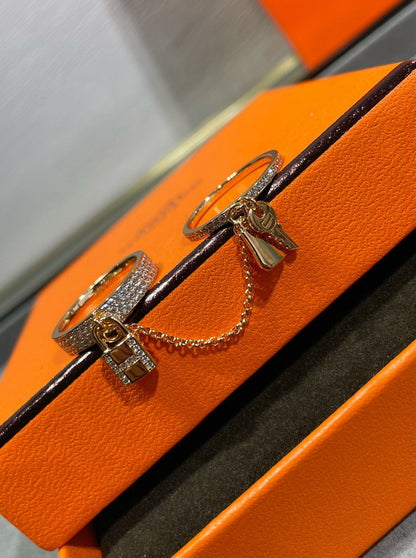 [Eterna Jewels]HM KELLY CLOCHETTE DOUBLE RING IN  WITH DIAMONDS