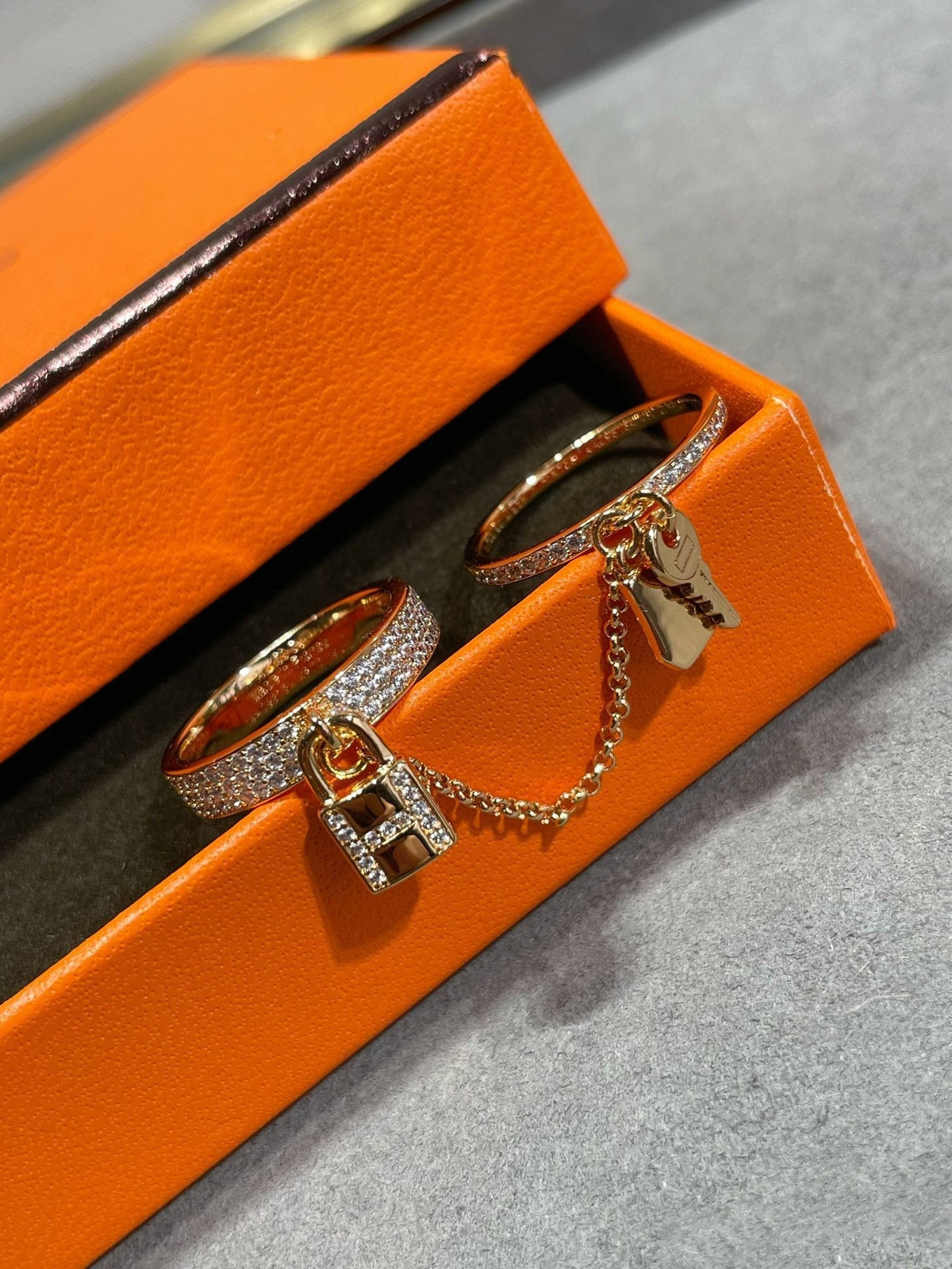 [Eterna Jewels]HM KELLY CLOCHETTE DOUBLE RING IN  WITH DIAMONDS