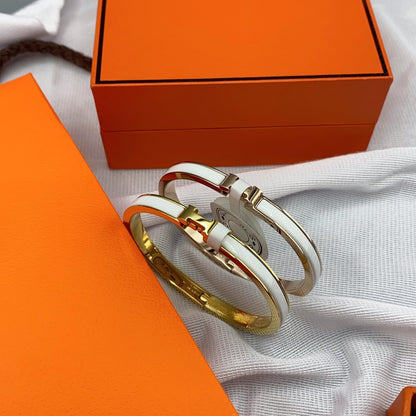 [Eterna Jewels]CLASSIC HM CLIC WHITE 8MM ENAMEL BRACELET