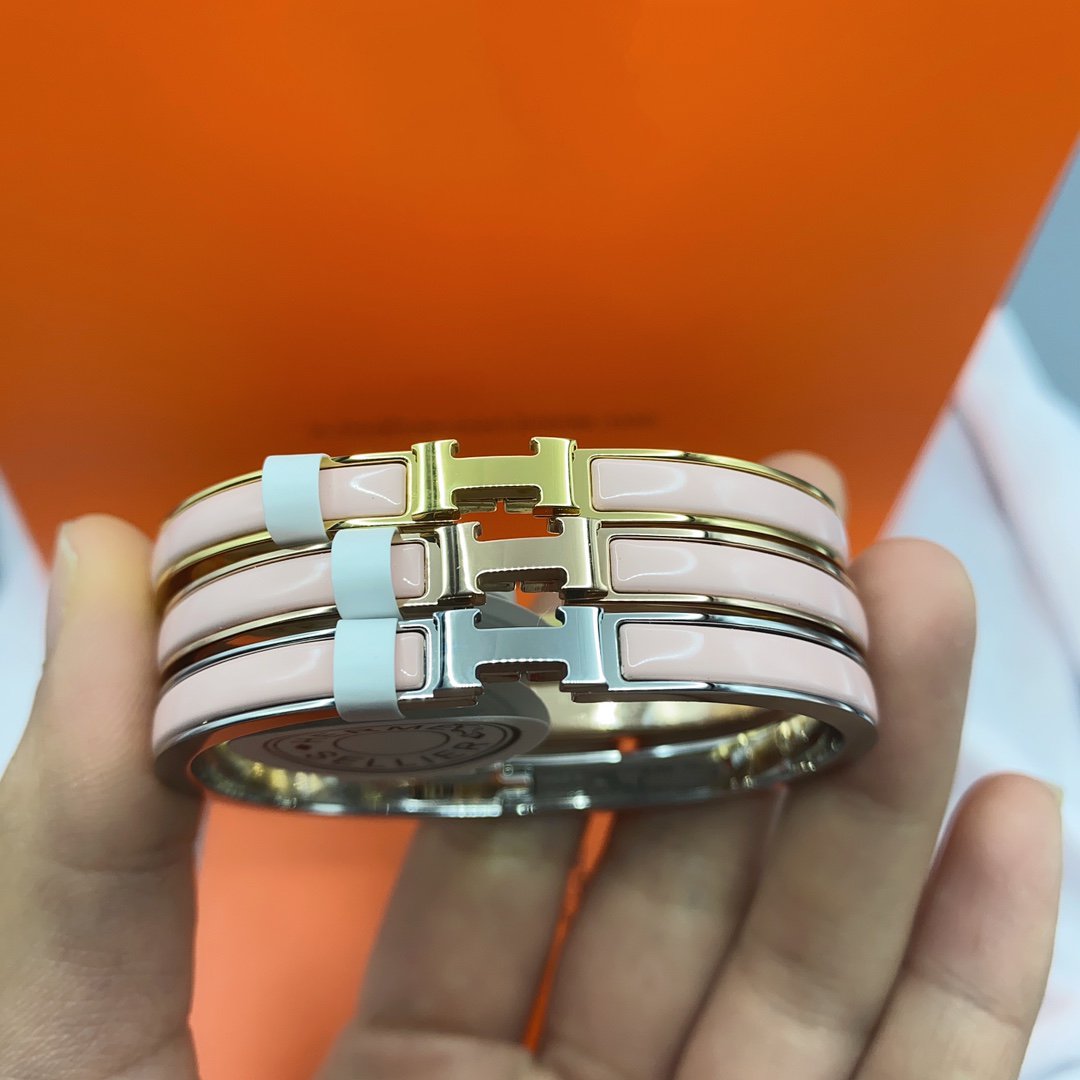 [Eterna Jewels]CLASSIC HM CLIC  PINK 8MM ENAMEL BRACELET