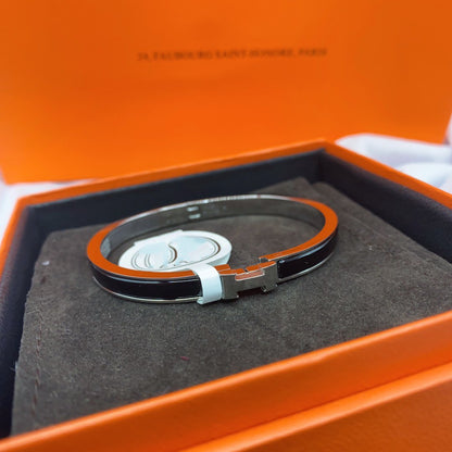 [Eterna Jewels]CLASSIC HM CLIC BLACK 8MM ENAMEL BRACELET