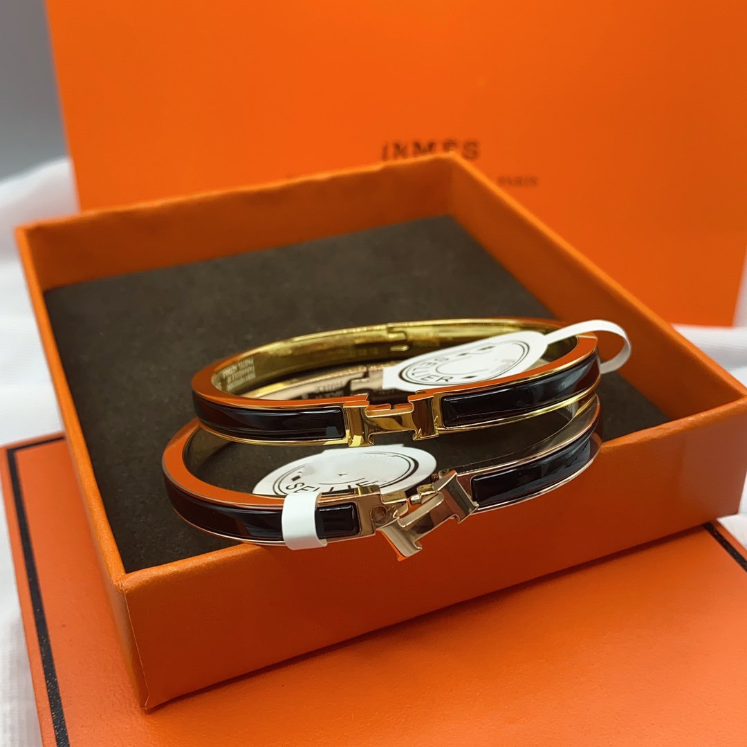 [Eterna Jewels]CLASSIC HM CLIC BLACK 8MM ENAMEL BRACELET