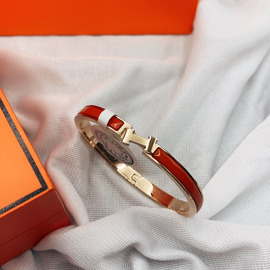 [Eterna Jewels]CLASSIC HM CLIC RED 8MM ENAMEL BRACELET