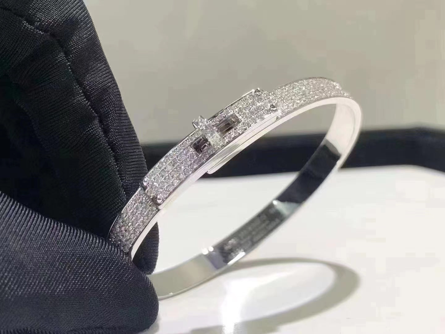 [Eterna Jewels]HM KELLY BRACELET IN SILVER AND FULL PAVE DIAMOND