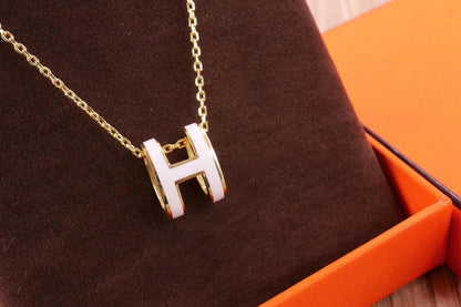 [Eterna Jewels]HM CLIC YELLOW ENAMEL GOLD NECKLACE