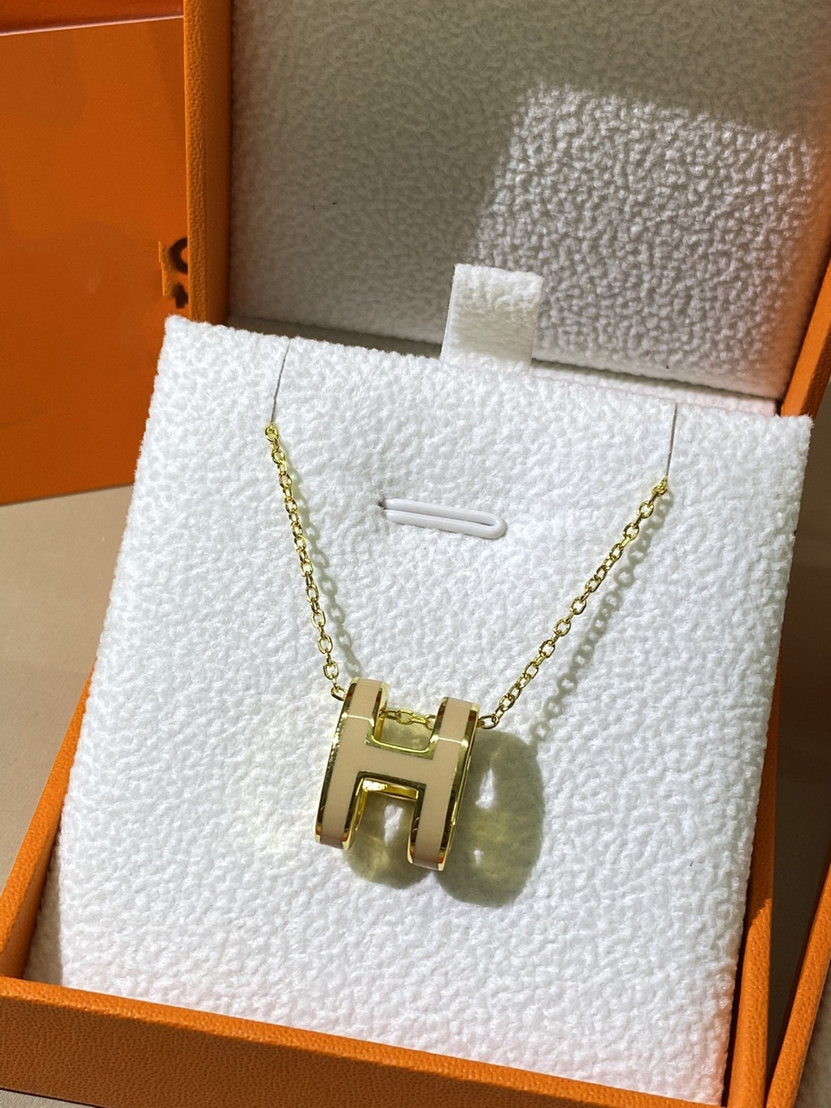 [Eterna Jewels]HM CLIC YELLOW ENAMEL GOLD NECKLACE