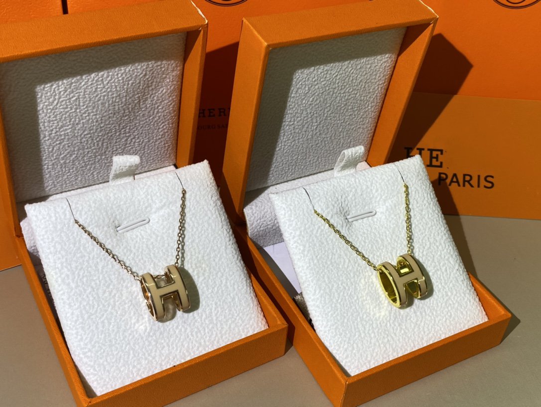 [Eterna Jewels]HM CLIC YELLOW ENAMEL GOLD NECKLACE
