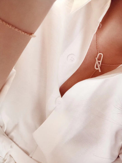 [Eterna Jewels]HM FIRE PIG NOSE NECKLACE TRENDY STREET
