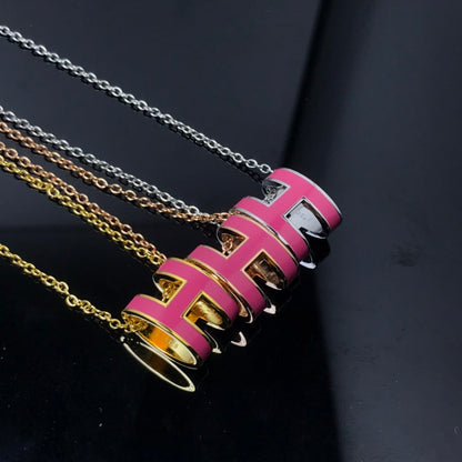 [Eterna Jewels]H NECKLACE PINK