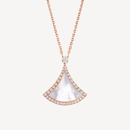 [Eterna Jewels]DREAM MOP DIAMOND PAVED PINK GOLD NECKLACE