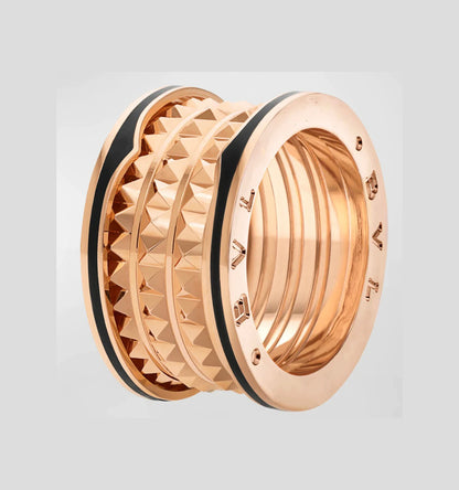 [Eterna Jewels]ZERO 1 ROCK BLACK CERAMIC PINK GOLD LARGE MODEL