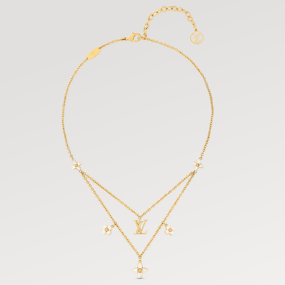 [Eterna Jewels]FLOWERGRAM GOLD MOP DOUBLE ROW NECKLACE