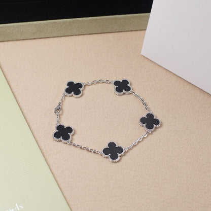 [Eterna Jewels] CLOVER 5 MOTIF ONYXS BRACELET COLLECTION