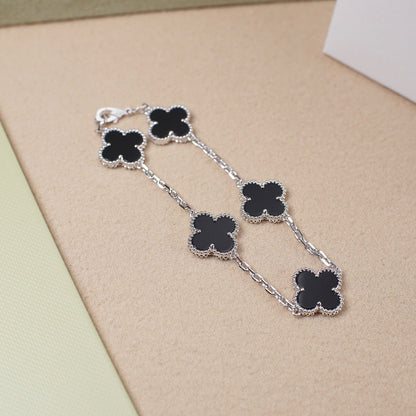 [Eterna Jewels] CLOVER 5 MOTIF ONYXS BRACELET COLLECTION