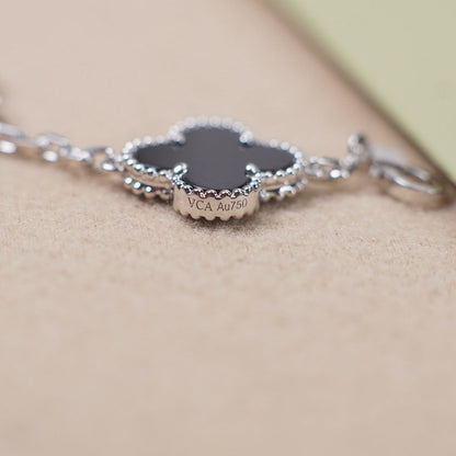 [Eterna Jewels] CLOVER 5 MOTIF ONYXS BRACELET COLLECTION