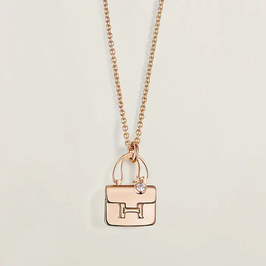 [Eterna Jewels]AMULETTE PEDANT ROSE GOLD NECKLACE