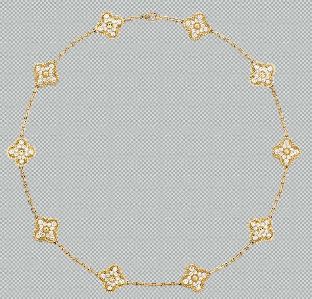 [Eterna Jewels Jewelry]CLOVER 10 MOTIFS  Gold Diamond  NECKLACE