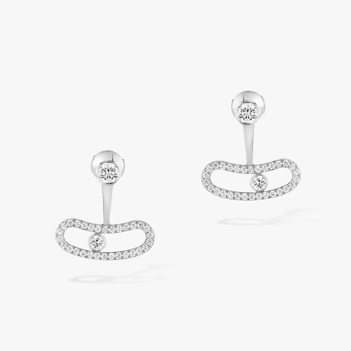 [Eterna Jewels]MOVE UNO SILVER DIAMOND EARRINGS