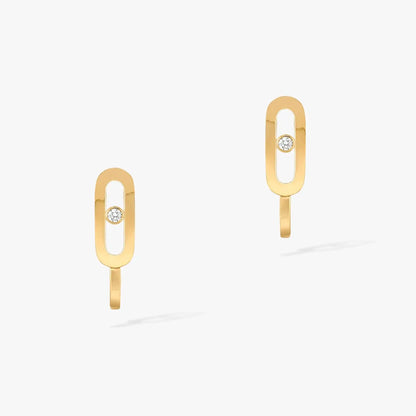[Eterna Jewels]CREOLES MOVE UNO MINI 1 DIAMOND EARRINGS