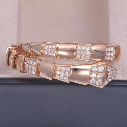[Eterna Jewels]SERPENTI WIDE BRACELET PINK GOLD DIAMOND