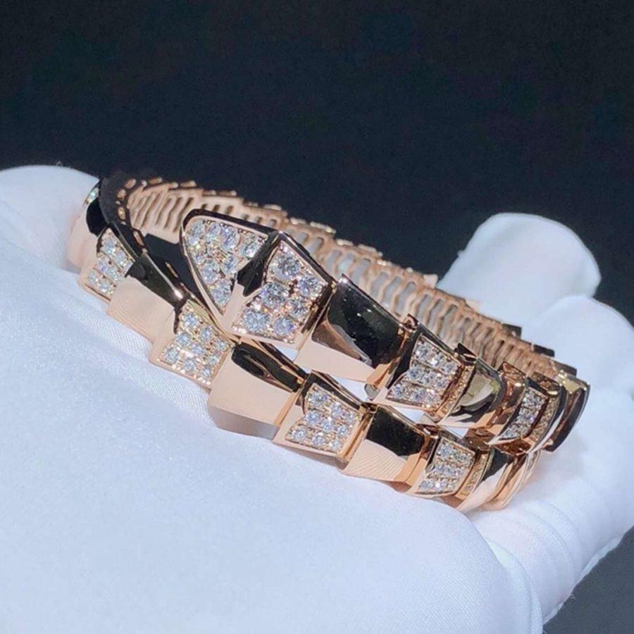 [Eterna Jewels]SERPENTI WIDE BRACELET PINK GOLD DIAMOND