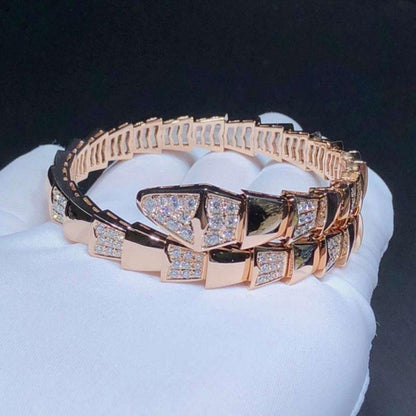 [Eterna Jewels]SERPENTI WIDE BRACELET PINK GOLD DIAMOND