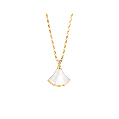 [Eterna Jewels]DREAM NECKLACE WHITE MOP GOLD 1 DIAMOND