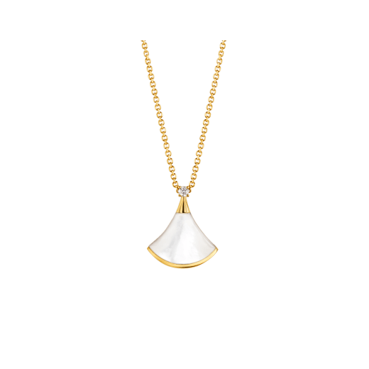 [Eterna Jewels]DREAM NECKLACE WHITE MOP GOLD 1 DIAMOND