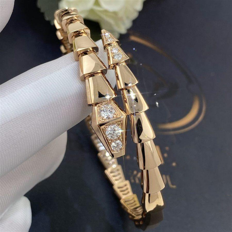 [Eterna Jewels]SERPENTI BRACELET DIAMONDS PINK GOLD
