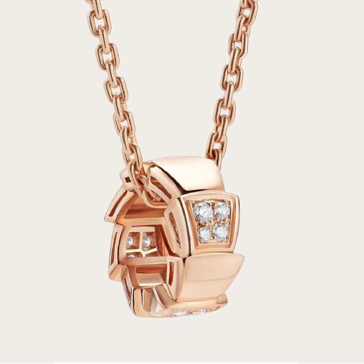 [Eterna Jewels]SERPENTI PEDANT DIAMOND PINK GOLD NECKLACE