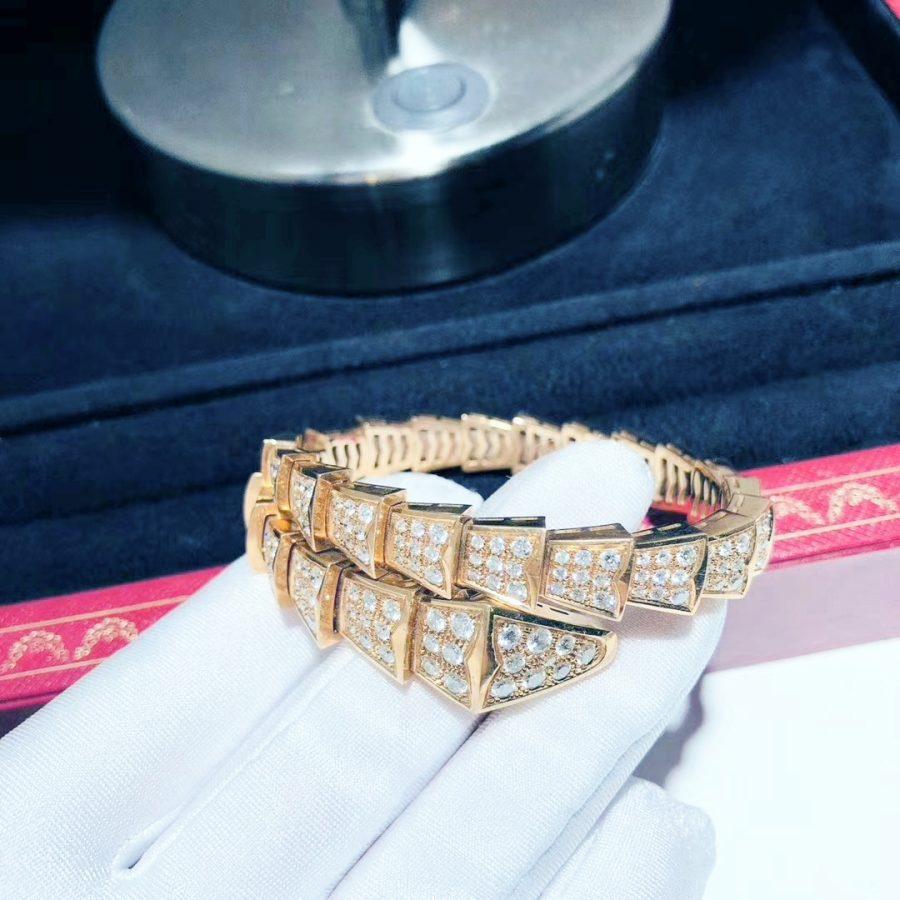 [Eterna Jewels]SERPENTI BRACELET 8MM PINK GOLD DIAMOND