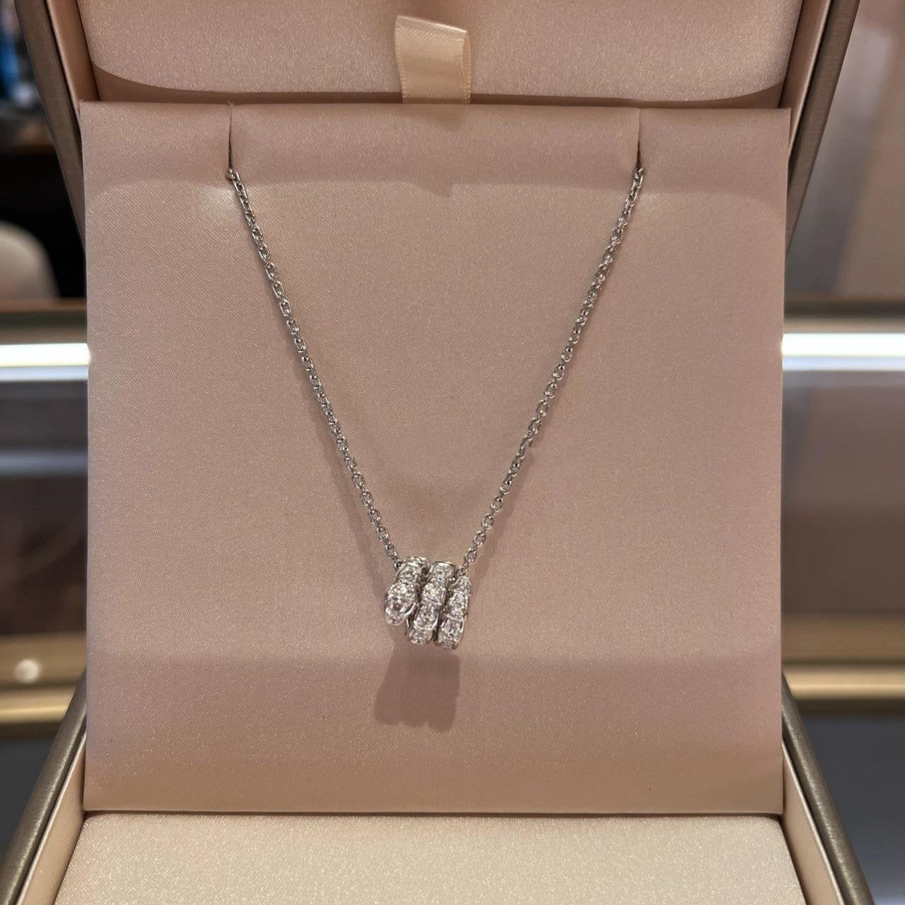 [Eterna Jewels]SERPENTI  NECKLACE DOUBLE RING DIAMOND