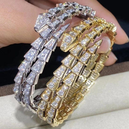 [Eterna Jewels]SERPENTI BRACELET GOLD DIAMOND DOUBLE ROW