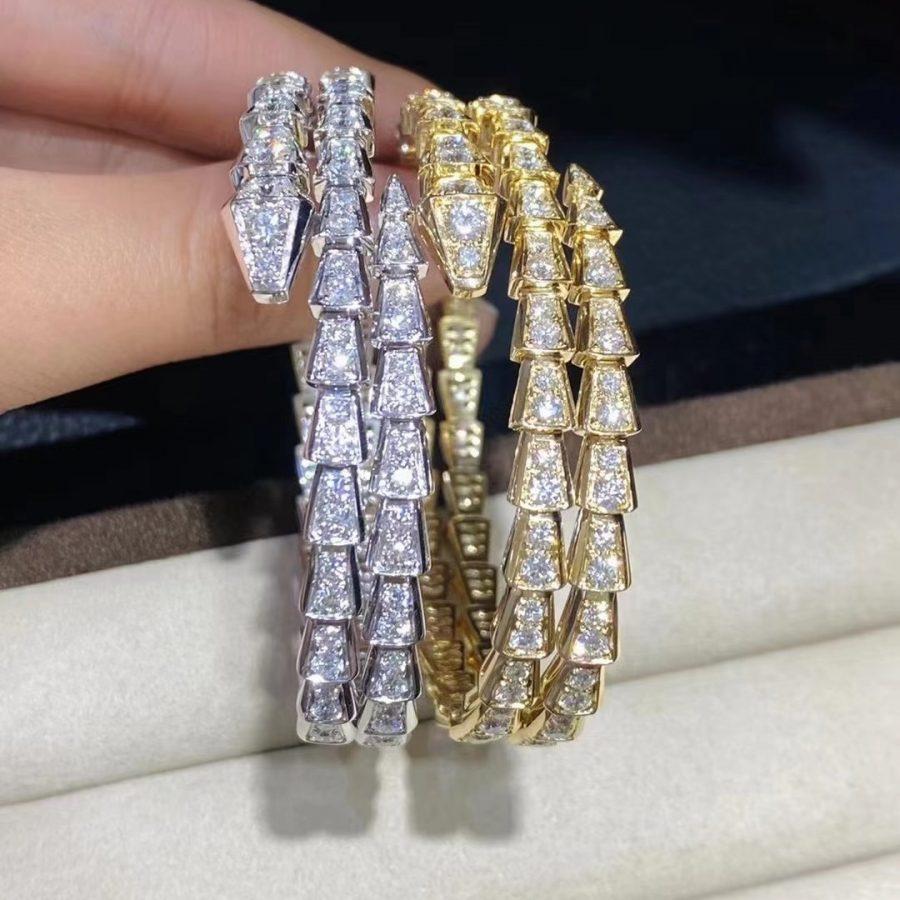 [Eterna Jewels]SERPENTI BRACELET GOLD DIAMOND DOUBLE ROW