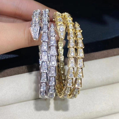 [Eterna Jewels]SERPENTI BRACELET GOLD DIAMOND DOUBLE ROW