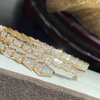 [Eterna Jewels]SERPENTI BRACELET GOLD DIAMOND DOUBLE ROW