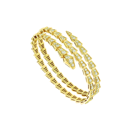 [Eterna Jewels]SERPENTI BRACELET GOLD DIAMOND DOUBLE ROW