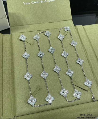 [Eterna Jewels]CLOVER 20 MOTIFS FULL-DIAMOND NECKLACE