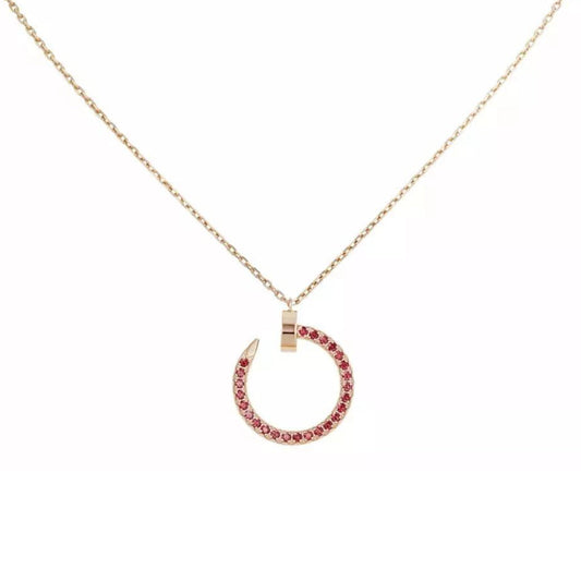 [Eterna Jewels]JUSTE NECKLACE RED FULL DIAMONDS