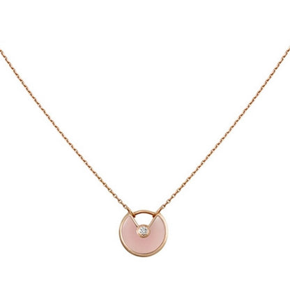 [Eterna Jewels]AMULETTE ROSE GOLD PINK MOP NECKLACE