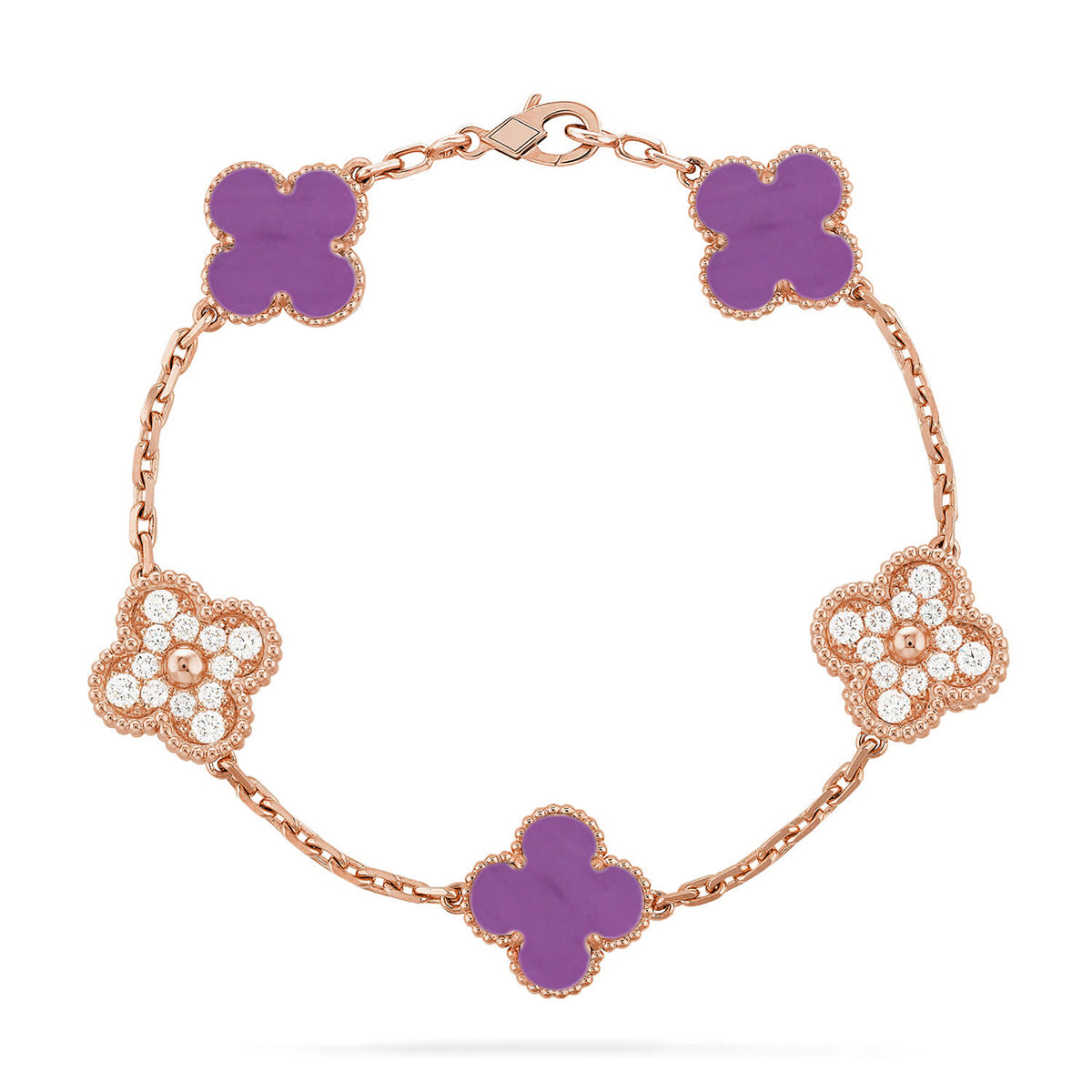 [Eterna Jewels] CLOVER 5 MOTIF VIOLET BRACELET COLLECTION