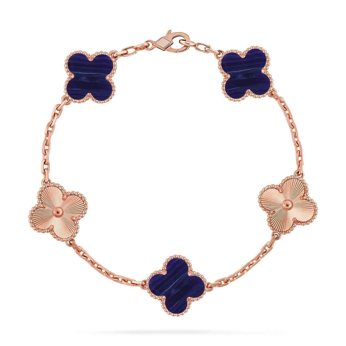 [Eterna Jewels]CLOVER 5 MOTIF PURPLE STRIPES BRACELET COLLECTION