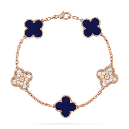 [Eterna Jewels]CLOVER 5 MOTIF LAPIS LAZULI BRACELET COLLECTION