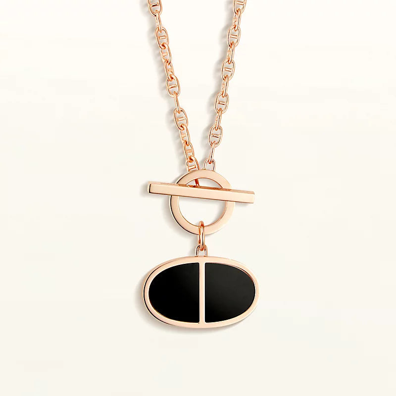 [Eterna Jewels]CHAINE VERSO BLACK CERAMIC NECKLACE