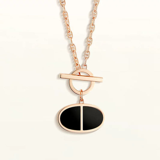 [Eterna Jewels]CHAINE VERSO BLACK CERAMIC NECKLACE