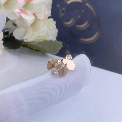[Eterna Jewels]BEE LOVE PINK GOLD DIAMOND EARRINGS