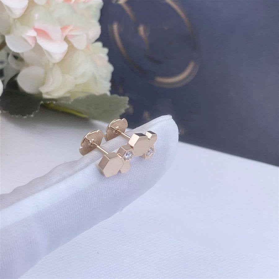 [Eterna Jewels]BEE LOVE PINK GOLD DIAMOND EARRINGS