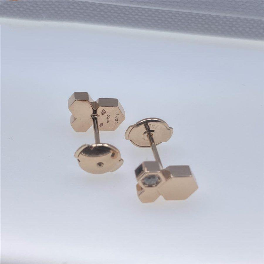 [Eterna Jewels]BEE LOVE PINK GOLD DIAMOND EARRINGS